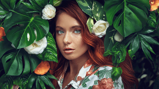 girl with flowers