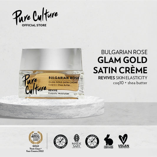 Bulgarian Rose Glam Gold Satin Crème (Original and Unscented)